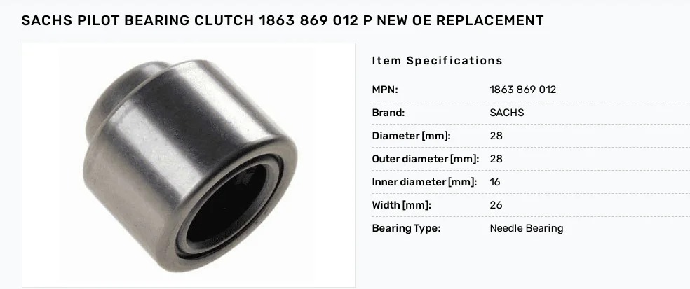 YC1R-7600-AA Flywheel Bearing Suitable For Ford Quanshun TRANSIT V348 2422