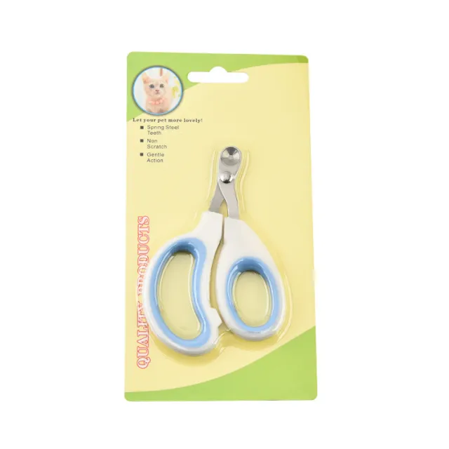 Pet Cat Round Hole Limit Nail Scissors White And Blue - Shop at LoveMi