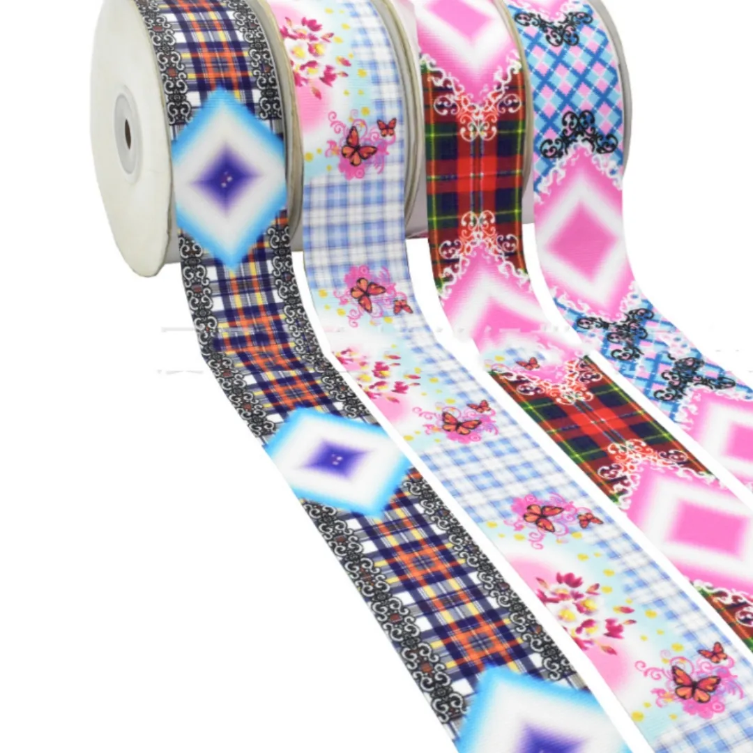 Digital Printing Ribbon Bow Handmade Webbing Satin