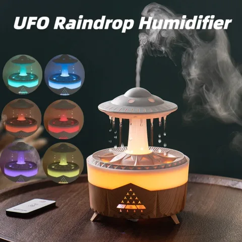 New UFO Raindrop Humidifier Water Drop Air USB Aromatherapy