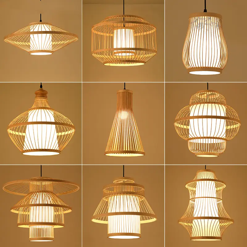 New Chinese Style Bamboo Weaving Handicraft Pendant