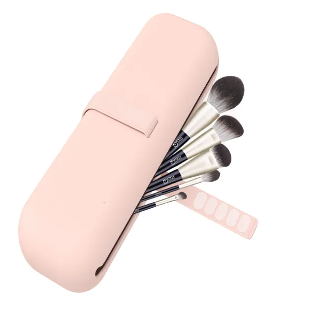 Portable Multifunctional Makeup Kit Travel Makeup Brush Bag Pink - Shop at LoveMi