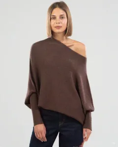 Fashion Round Neck Long Sleeve Comfortable Sweater - Coffee Brown - View 1