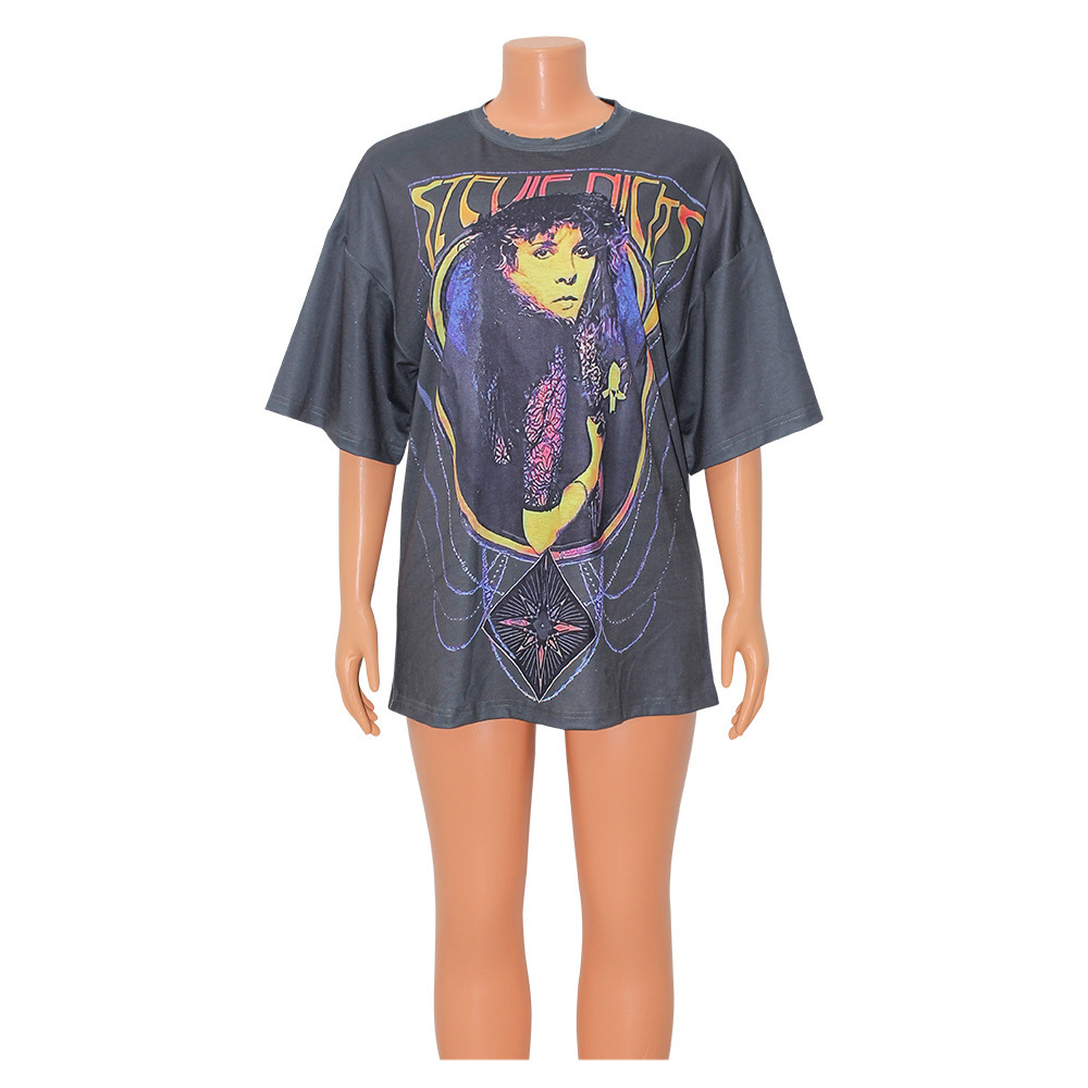 Leisure Home Printed Loose T-shirt