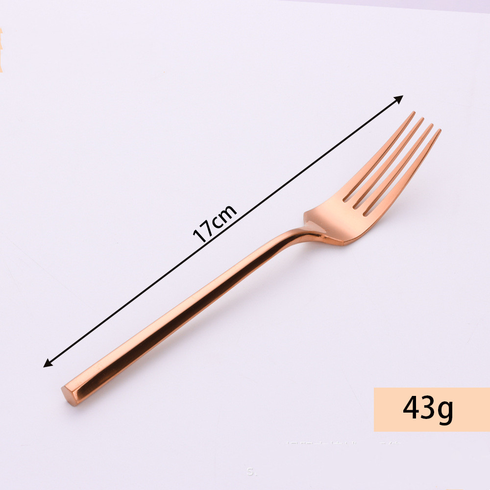 Rose Gold Dessert Fork