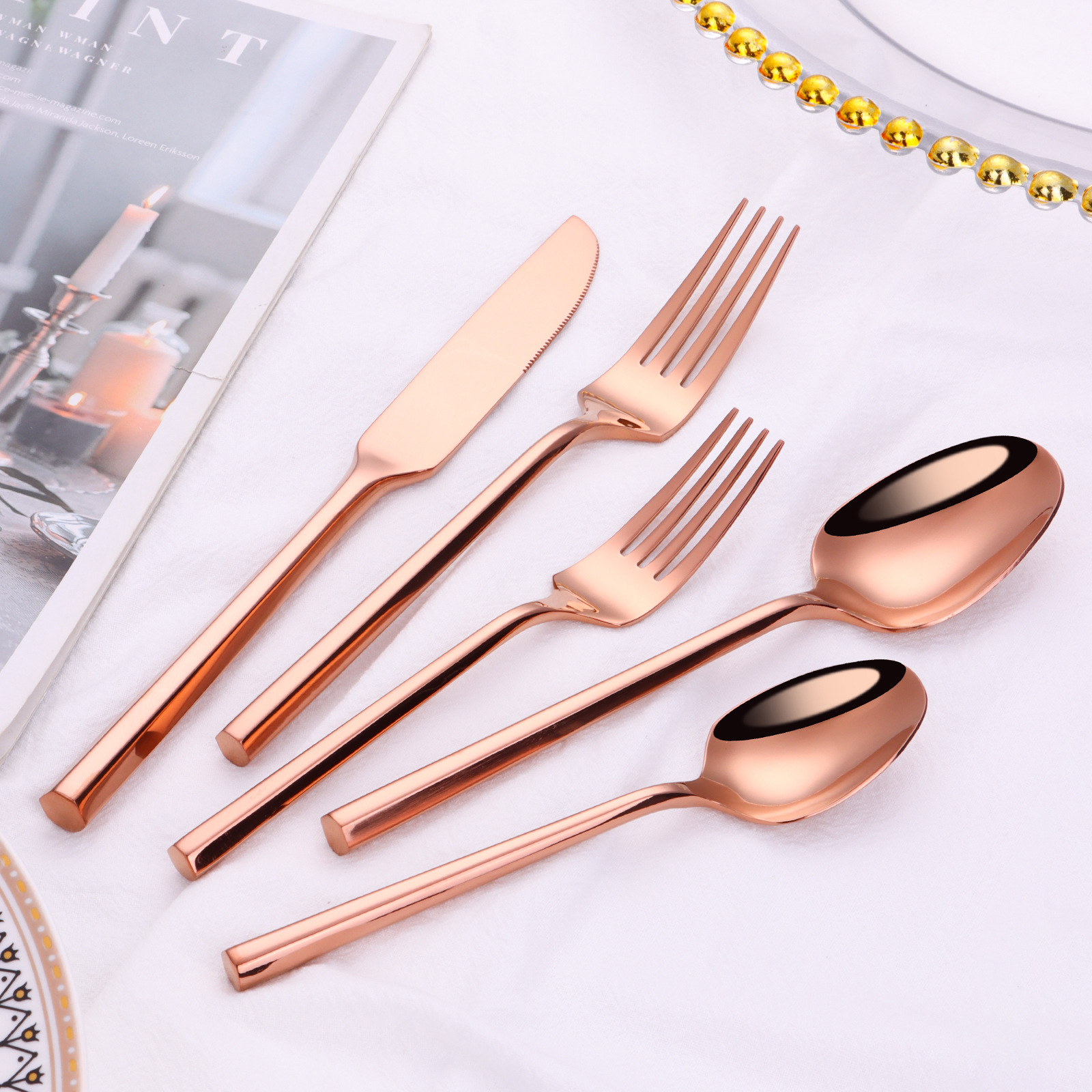 Rose Gold Five Piece Set