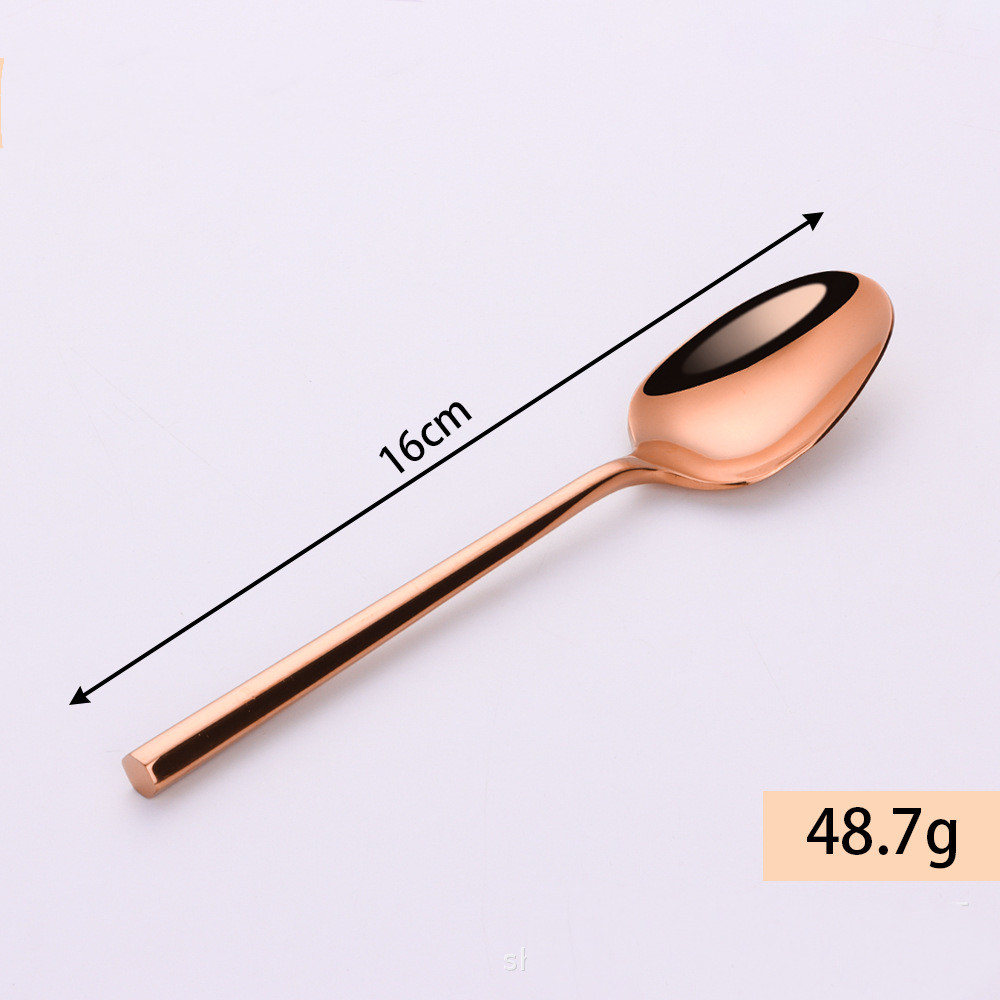 Rose Gold Dessert Spoon