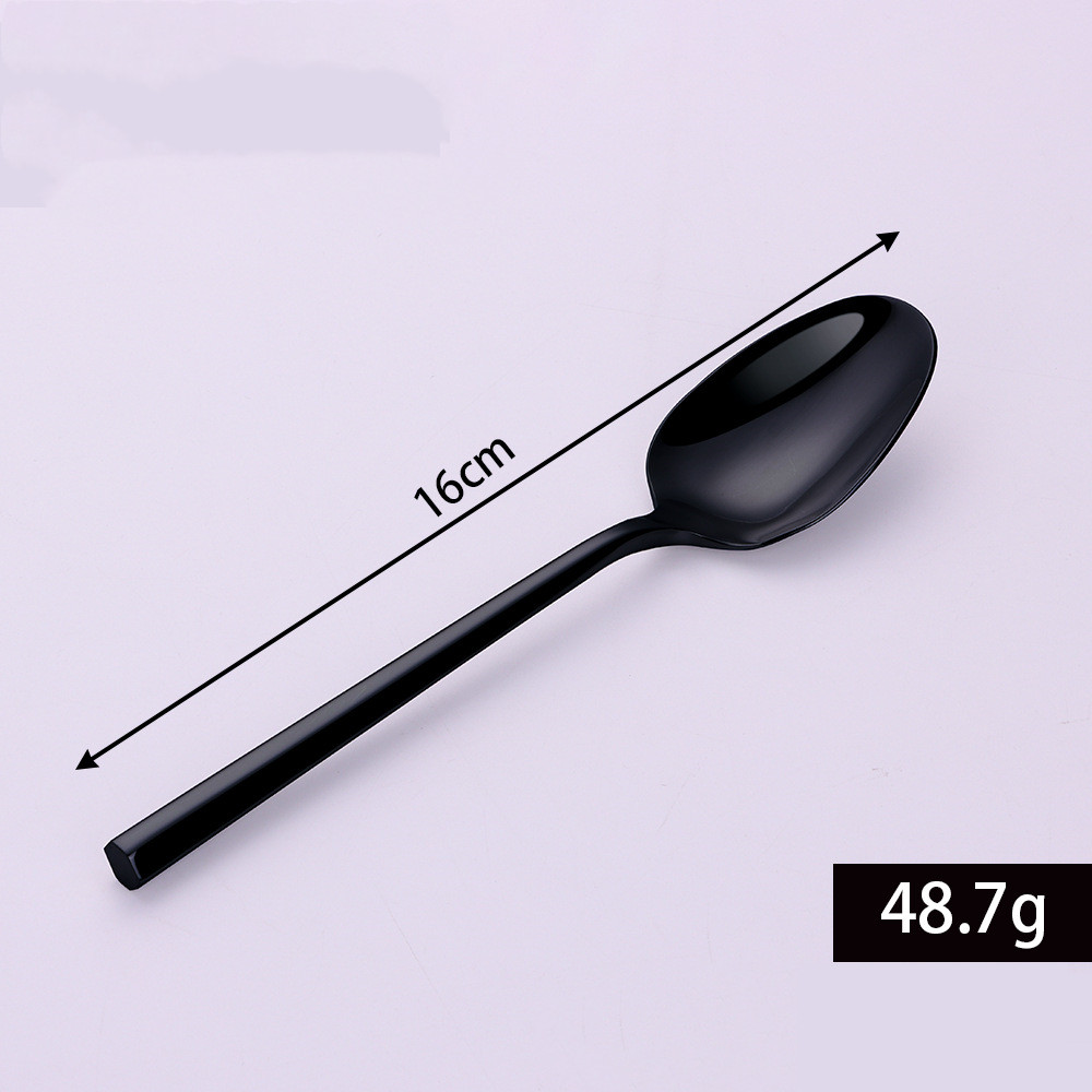 Titanium Black Dessert Spoon