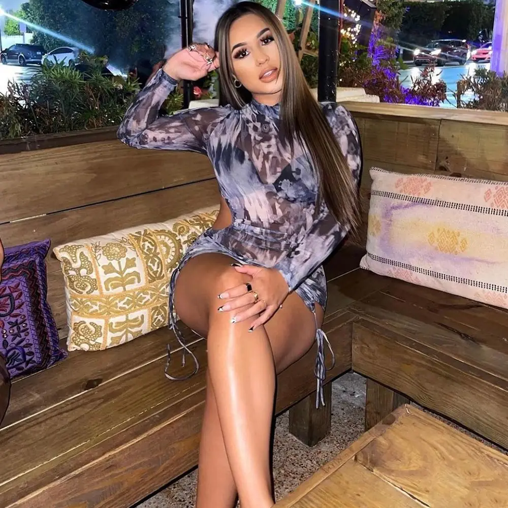 Women's Hollow-out Long-sleeved Dress