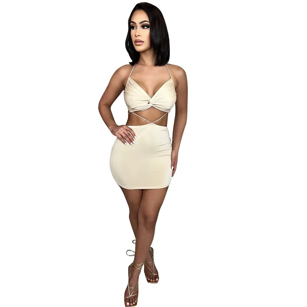 Women's Tight Cross Lace-up Dress