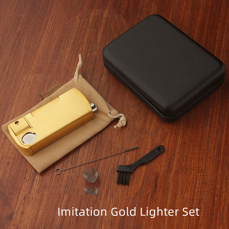 Imitation Gold Lighter Set