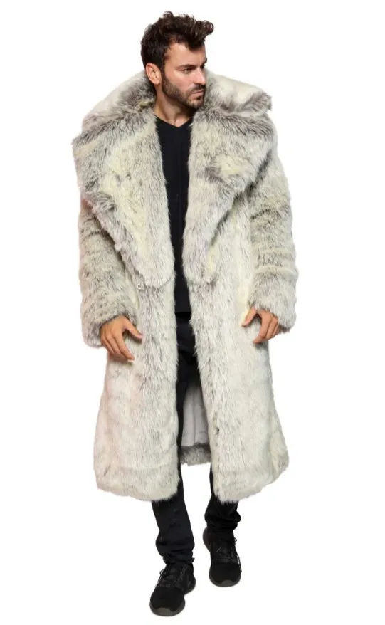 Fur Coat Men's Loose Casual Warmth Ivory - Shop at LoveMi