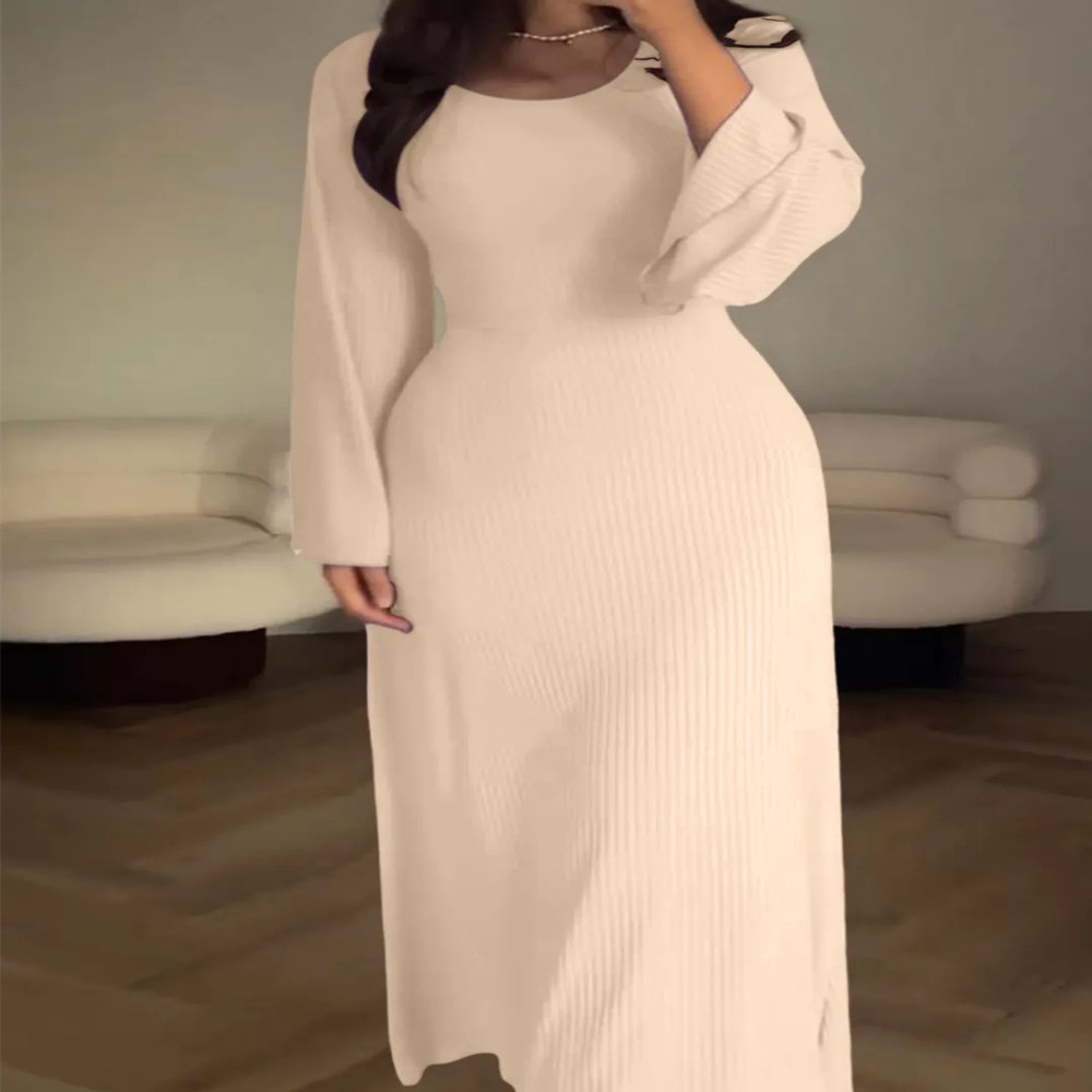 Long Sleeve Split Loose Leisure Professional Dress