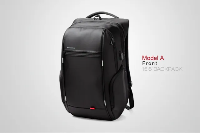 USB Charging Waterproof Large Capacity Business Backpack Black - Shop at LoveMi
