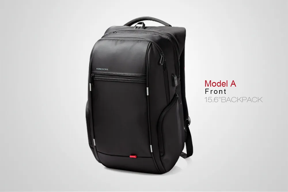 USB Charging Waterproof Large Capacity Business Backpack - Black