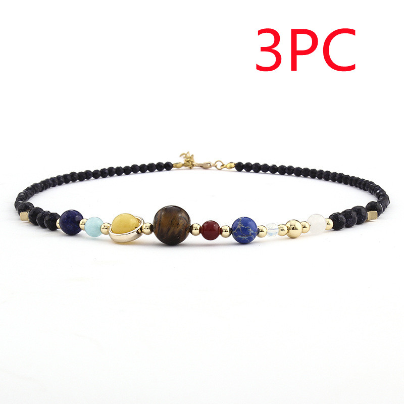 Cosmic Galaxy Solar System Eight Planet Necklaces