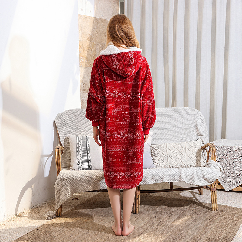 Coral Fleece Suit Nightdress - Image 5
