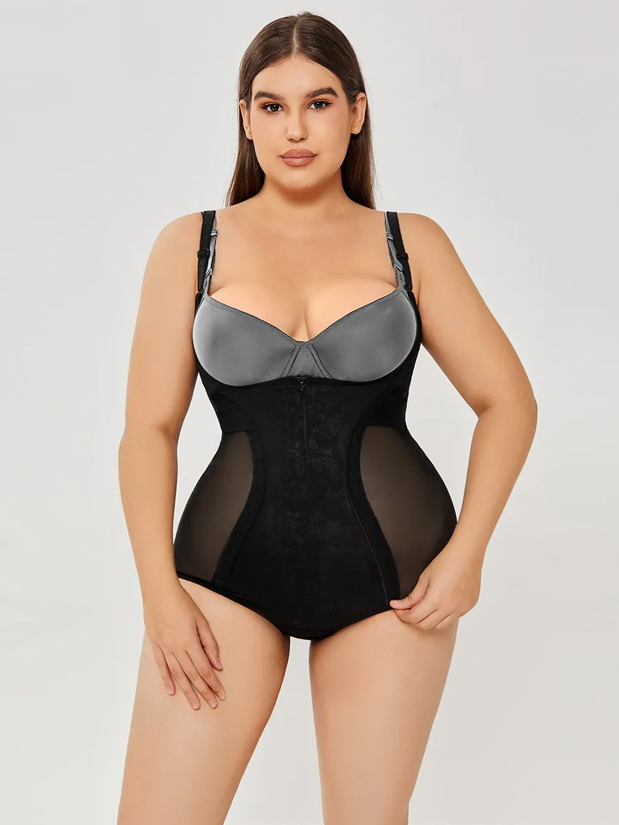 Shapewear Bodysuit Tummy Control Slim Body Shaper - Black