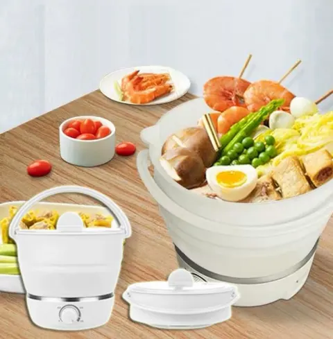 Portable Travel Folding Electric Cooker Multifunctional Hot Pot Food