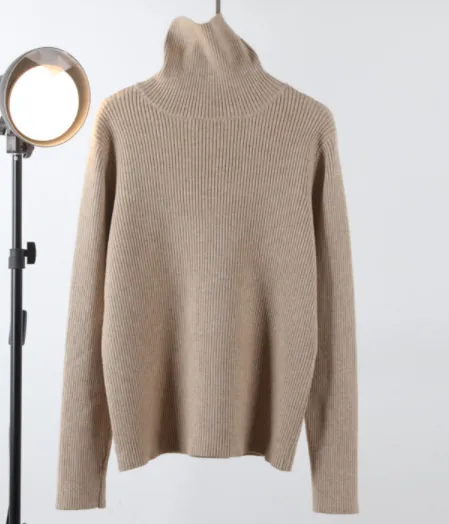 High Necked Bottomed Shirt For Women Oat - Shop at LoveMi