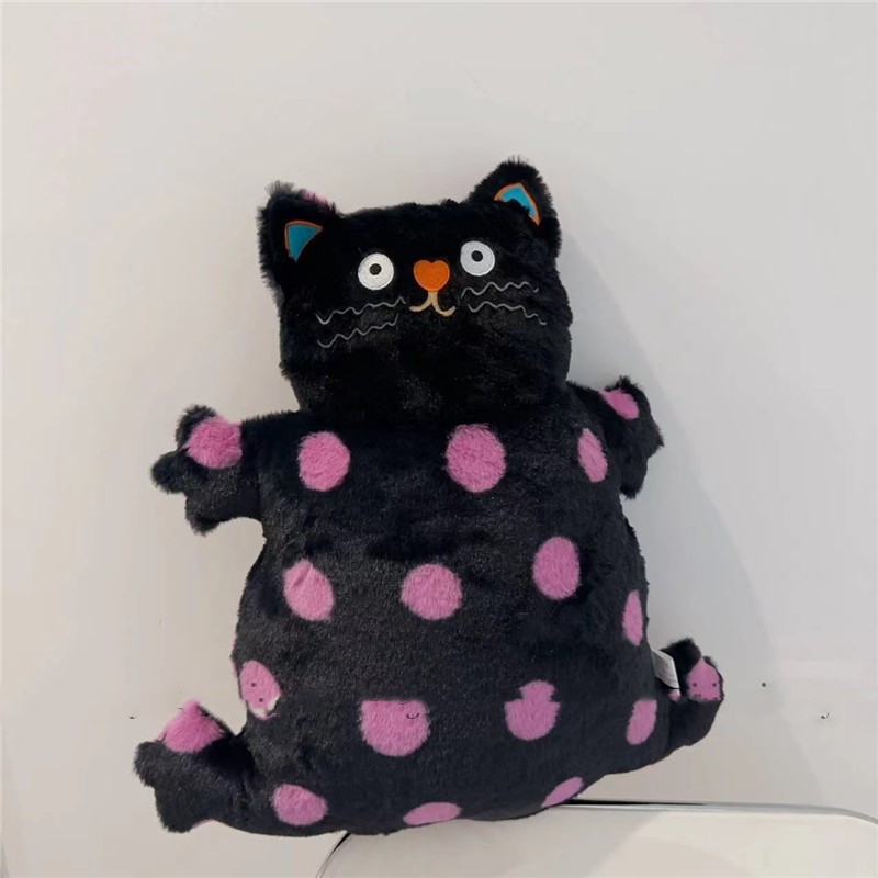 Black Polka Dot Cat Front