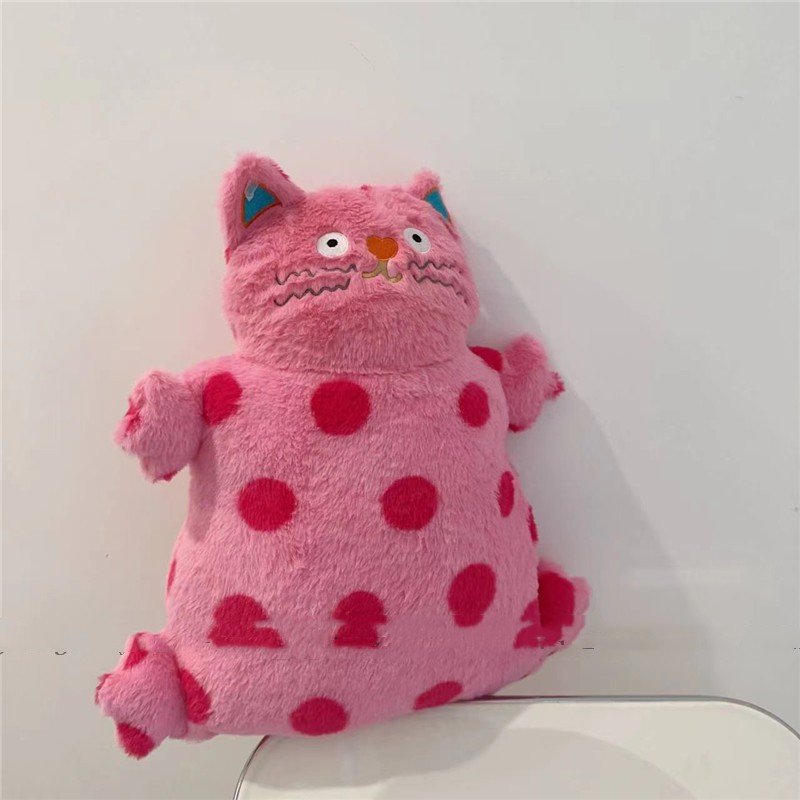 Pink Polka Dot Cat Front