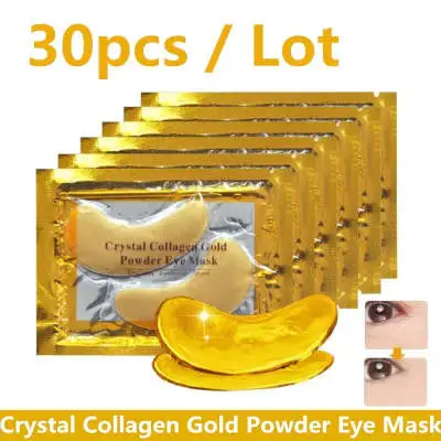 Beauty Gold Crystal Collagen Patches For Eye Anti Aging Acne Eye Mask Korean Cosmetics Skin Care 30Pcs - Shop at LoveMi