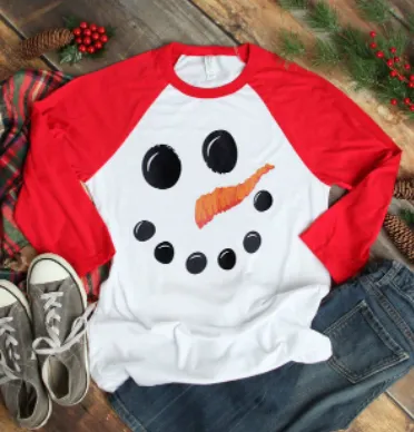Christmas Clothing Women's Printed Wear T shirt Red Sleeves 00 - Shop at LoveMi