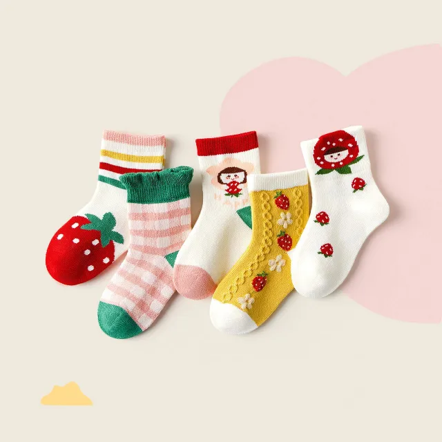5 Pairs Of Cute Cartoon Children's Socks 563295Color - Shop at LoveMi