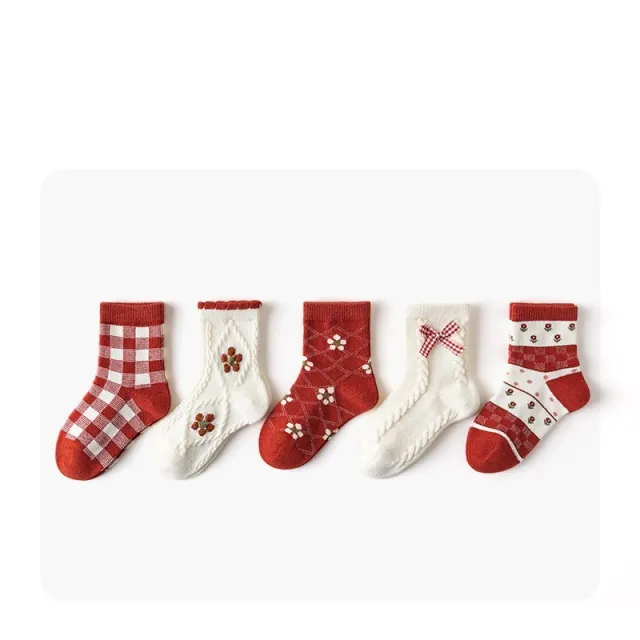 5 Pairs Of Cute Cartoon Children's Socks 563325 3Color - Shop at LoveMi