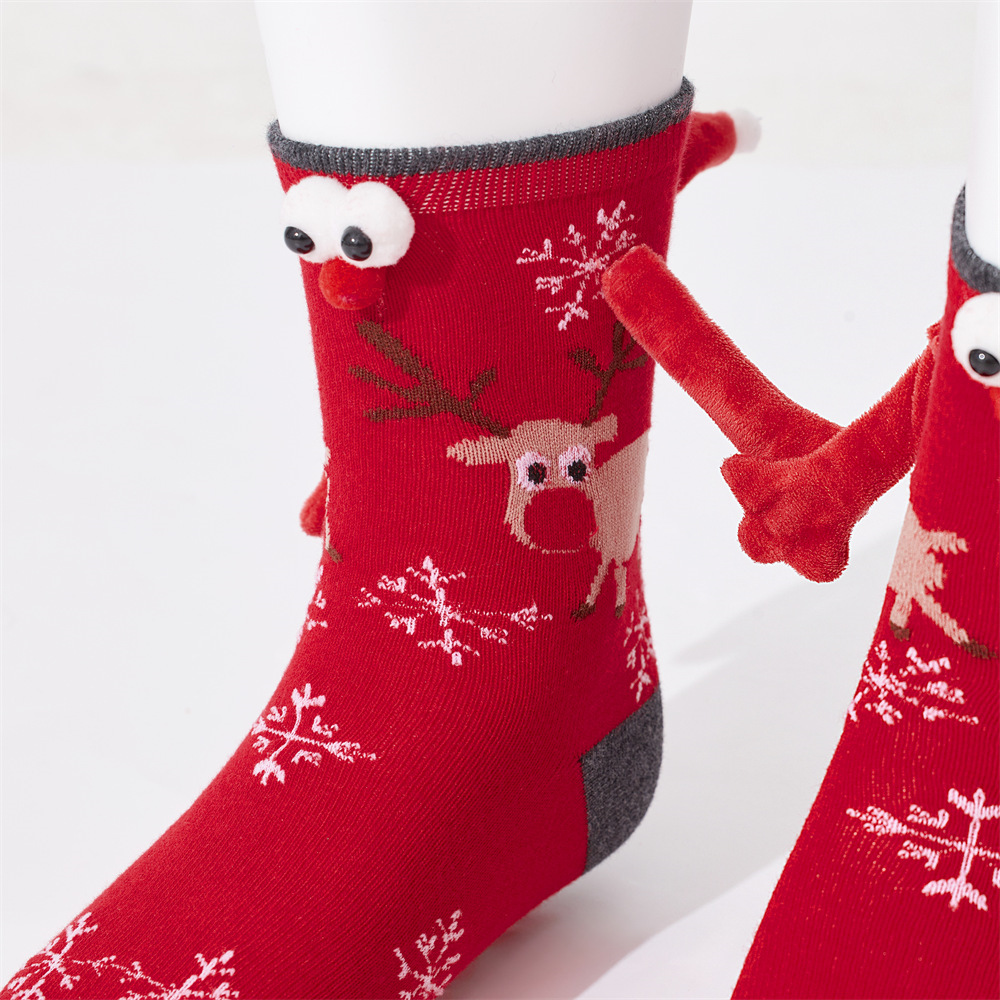 Mid Tube Christmas Couple Socks