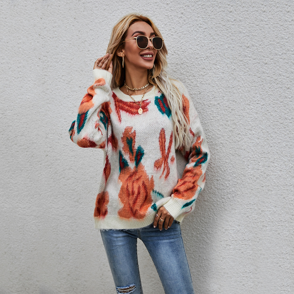 Plus Size Women's Batwing Coat Knitted Sweater