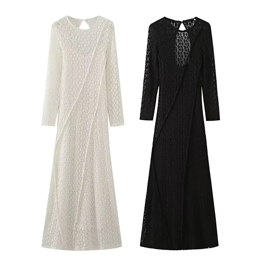 Women's Fashion Temperament Pure Color Midi Skirt Dress