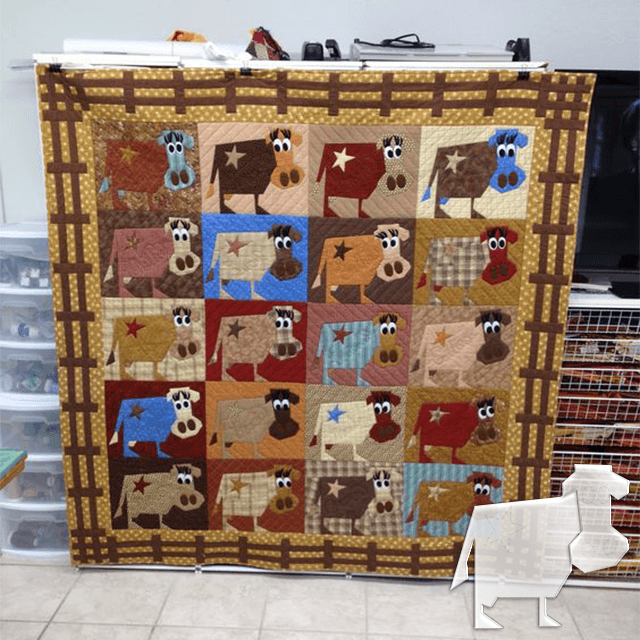 Handmade Cow Ruler Template Set