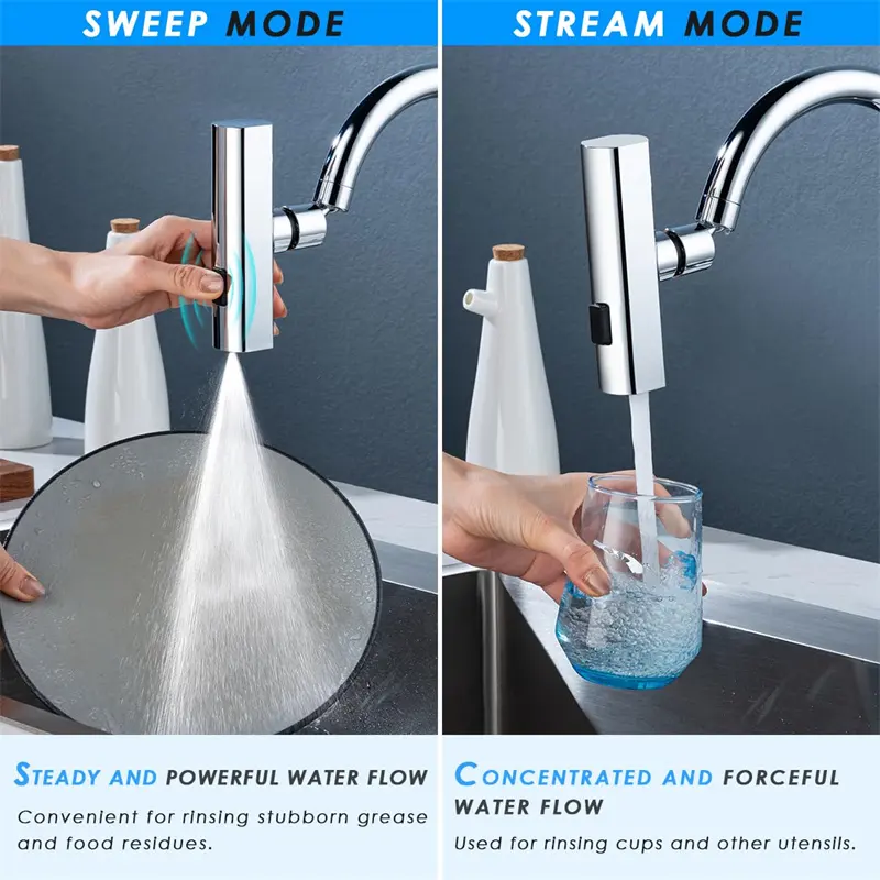 Kitchen Faucet Waterfall Outlet Splash Proof Universal