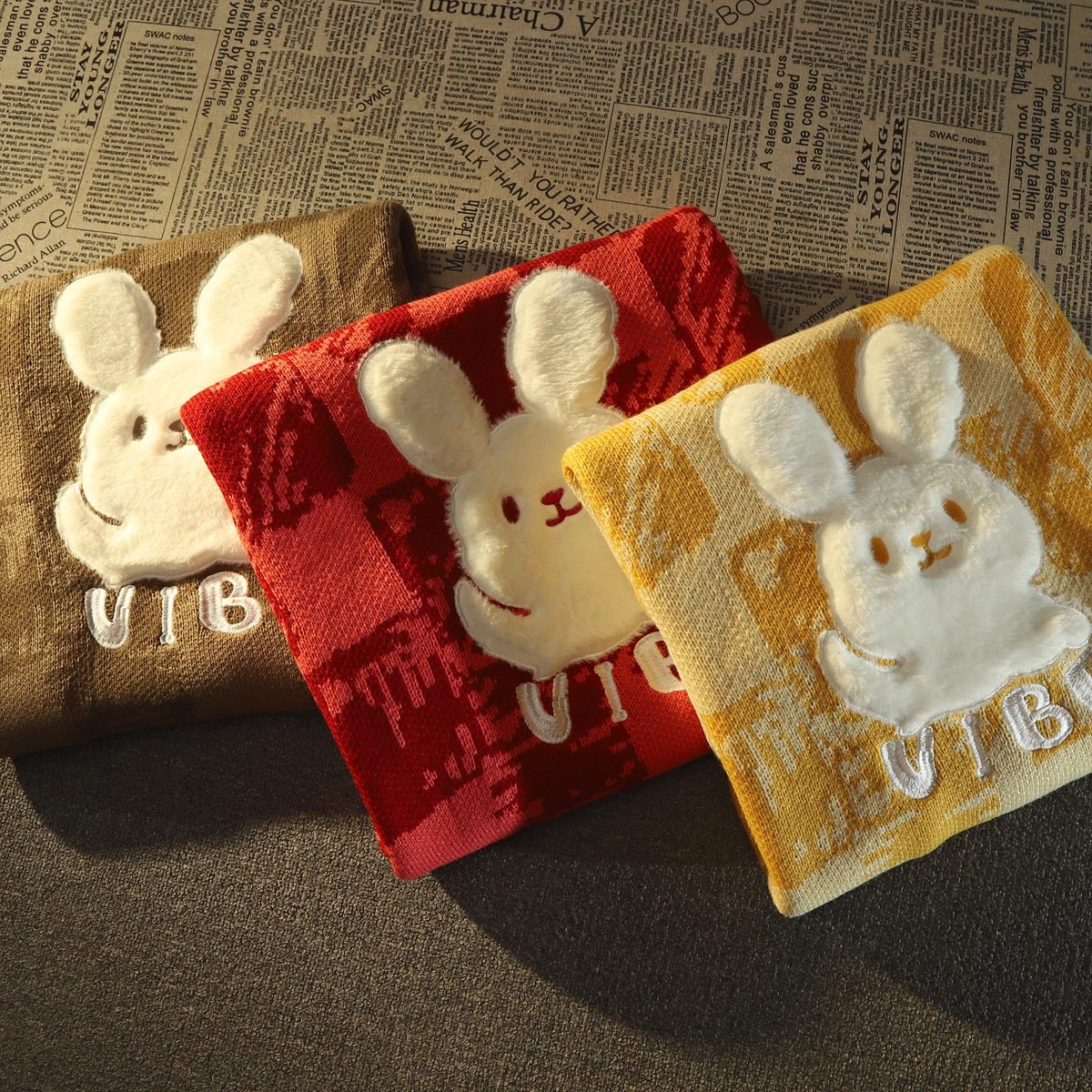 Vintage Rabbit Sweater For Women Loose And Idle