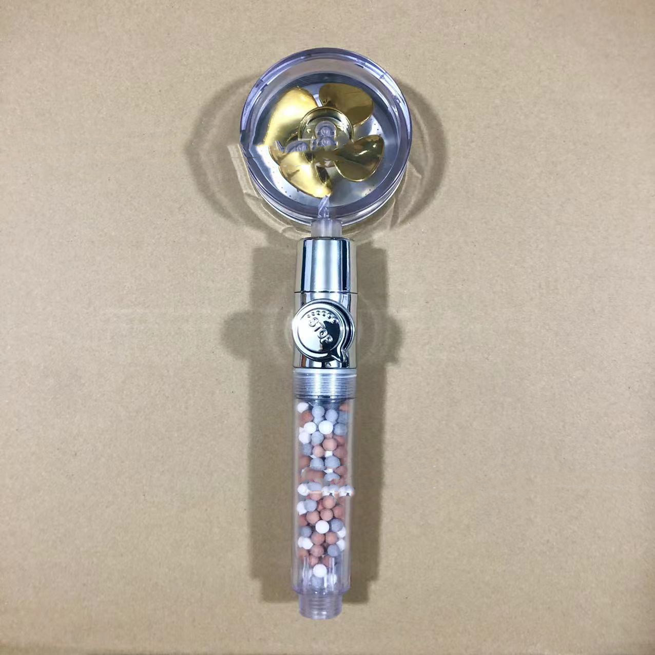 Household Turbine Tricolor Filter Ball Supercharged Shower