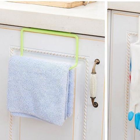 Cabinet Door Back Hook Gloves Rag Bathroom Storage Rack Nail-free Storage