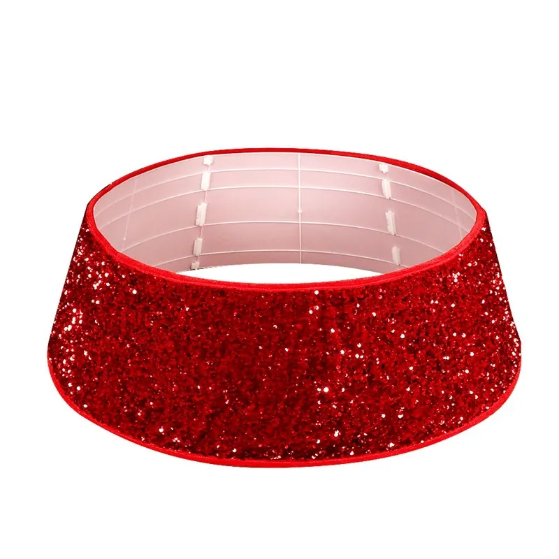 Red Sequins Christmas-tree Skirt Party Decoration Supplies - Red Sequin