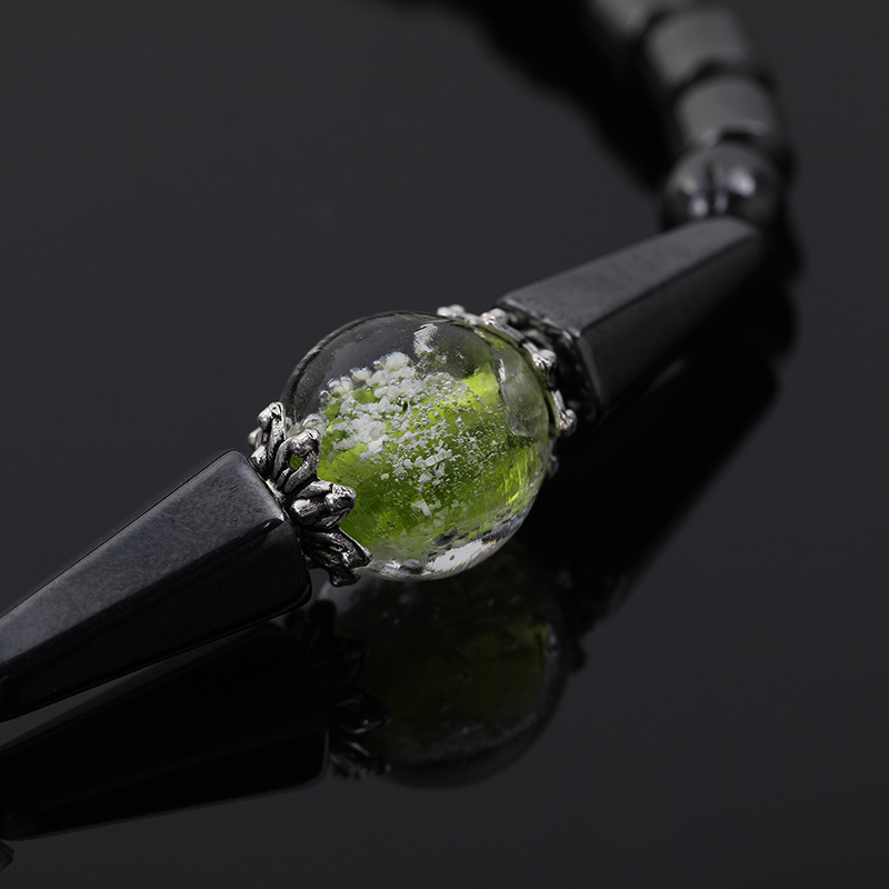 Haematite Luminous Bead Anklet - Image 2