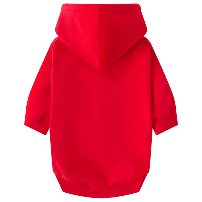 Blank Pet Sweater Cotton Dog Hoodie Clothing - Red