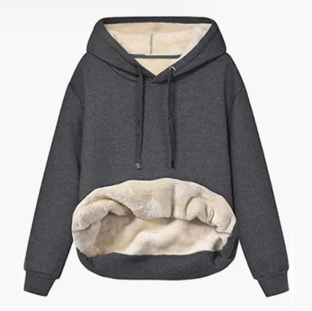 Women Round Neck Pullover Sweater Thickened Grey1 - Shop at LoveMi