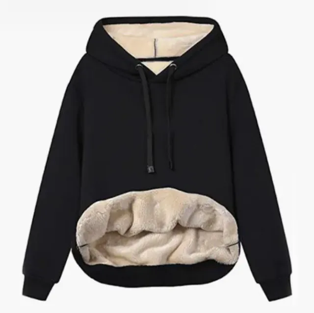 Women Round Neck Pullover Sweater Thickened Black1 - Shop at LoveMi