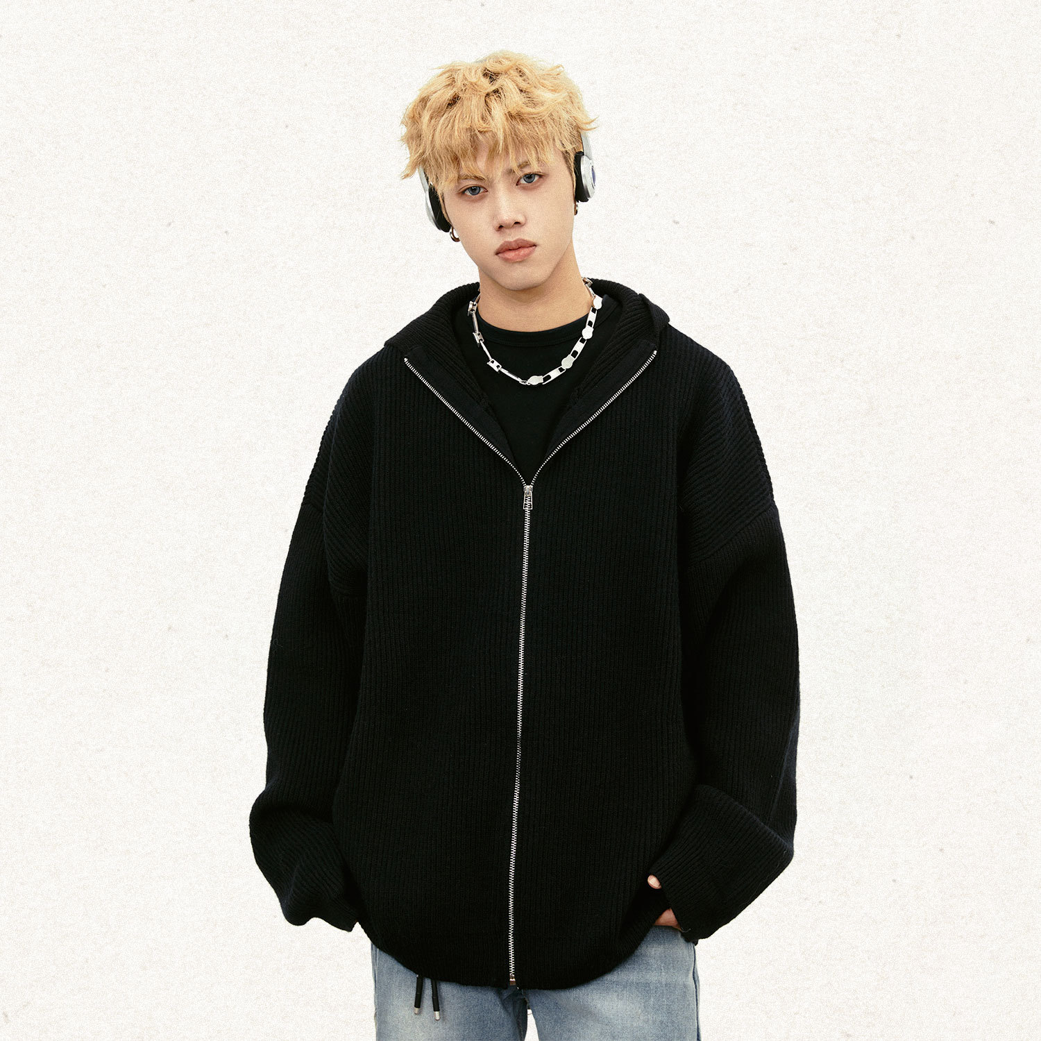 Turtleneck Zipper Sweater Women's Fashion Knitwear