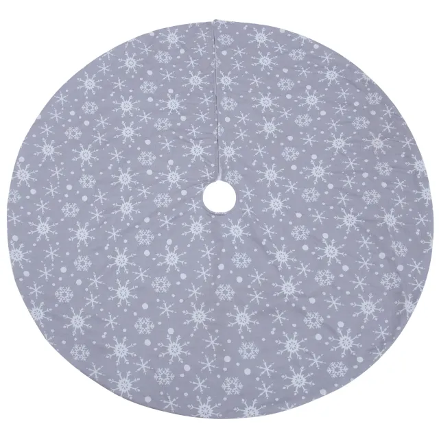 Gray Background White Snowflake Tree Skirt Dress Up Props Gray - Shop at LoveMi