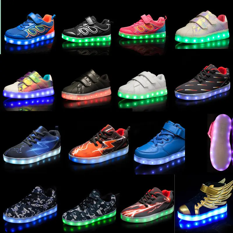 Children's Led Charging Board Shoes Light Men