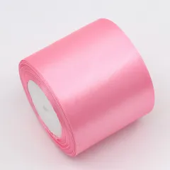 8CM Wide Ribbon Silk Coloured Ribbons Wedding Supplies - 34 Pink - View 1