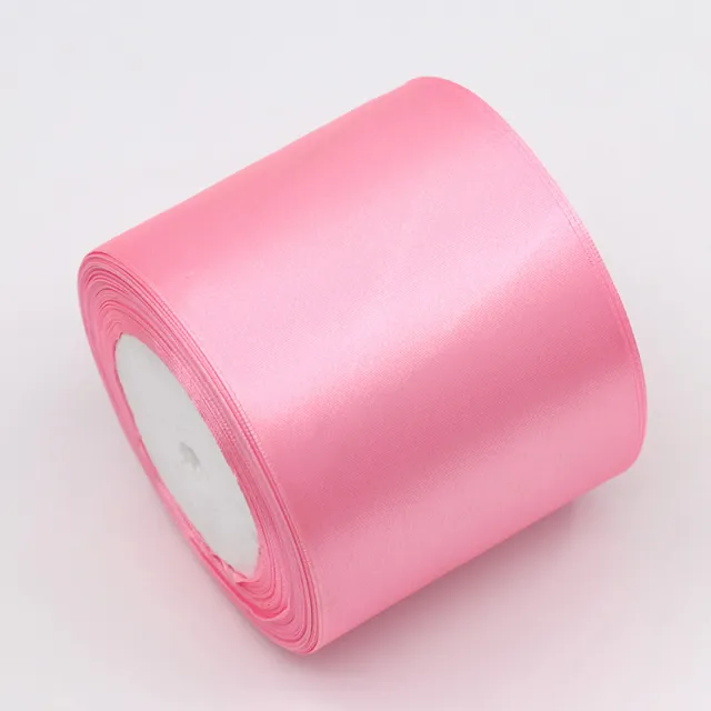 8CM Wide Ribbon Silk Colored Ribbons Wedding Supplies 34 Pink - Shop at LoveMi