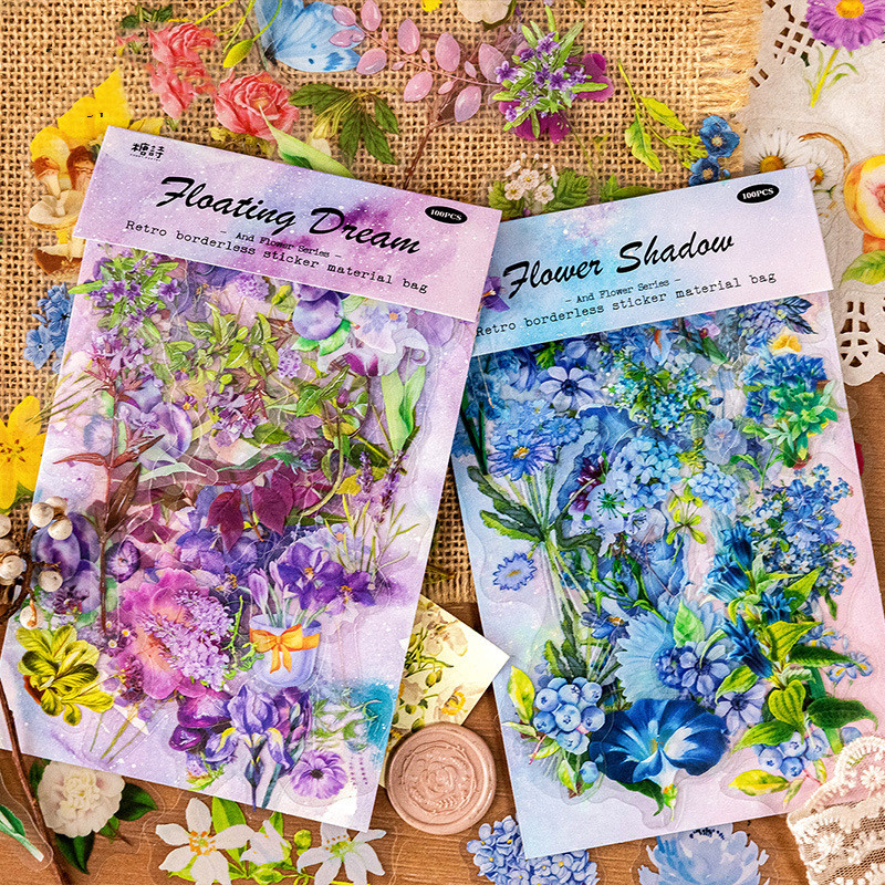 Vintage Journal Diary DIY Flower Shaped Stickers - Image 8