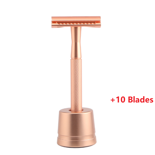 Rose Gold with Holder 10Blades